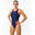 Women's Swimming One-Piece Swimsuit - Laïa Blue and Red