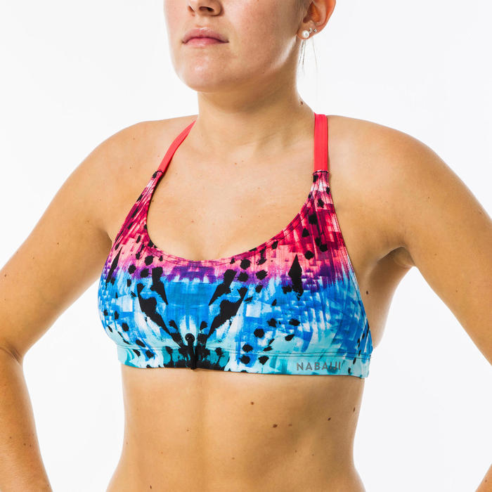 Brassiere De Natation Femme Ultra Resistante Au Chlore Jana Gani Bleu Nabaiji Decathlon