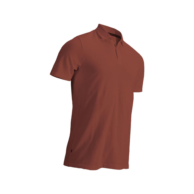 Polo de golf manches courtes homme MW500 terracotta