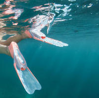 Palmes de snorkeling  SUBEA SNK 500 adulte turquoise corail