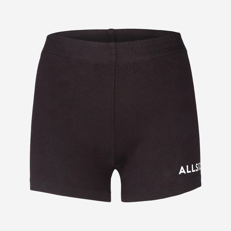 Pantalón corto de voleibol Niña Allsix V100 negro
