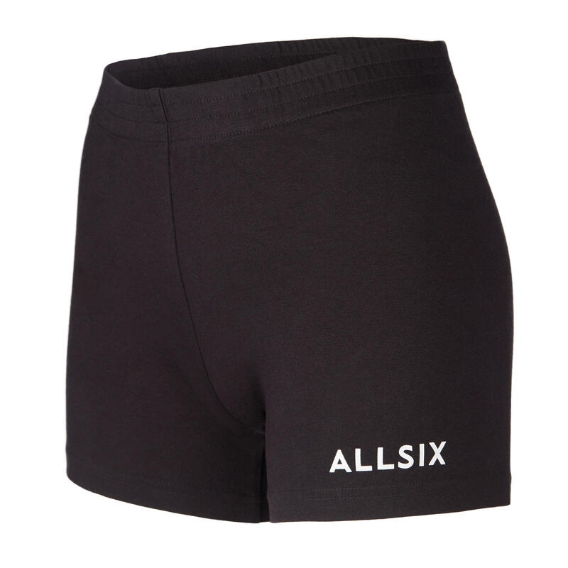 Mädchen Volleyballshorts V100 schwarz