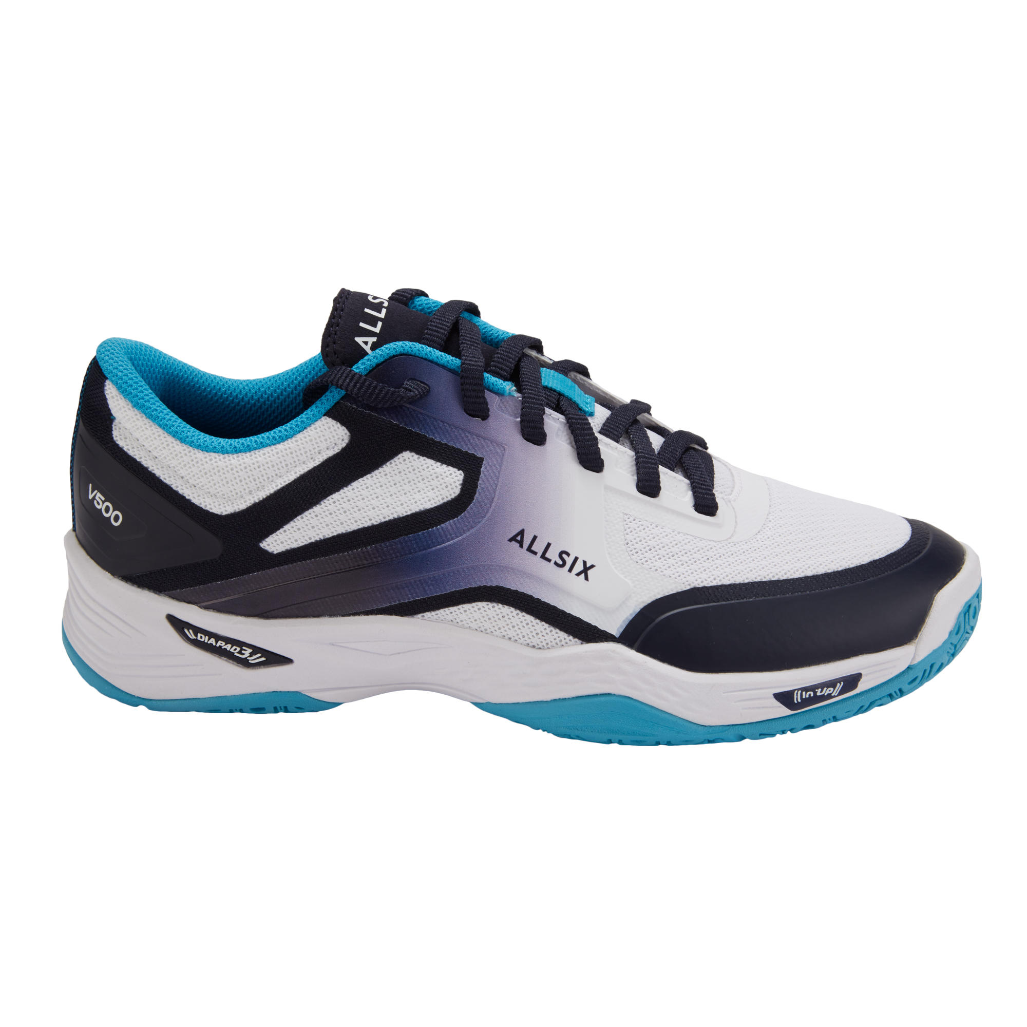 ALLSIX Women's Volleyball Shoes V500 - White/Blue/Turquoise