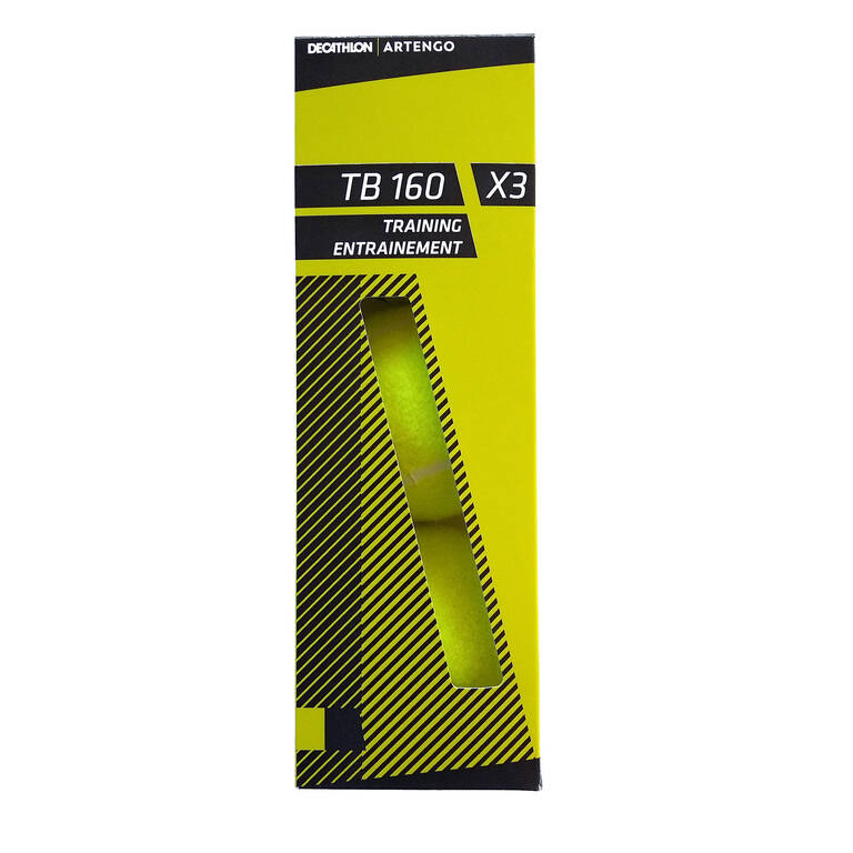 Tennis Ball ITF TB160 x3 Fluorescent Yellow