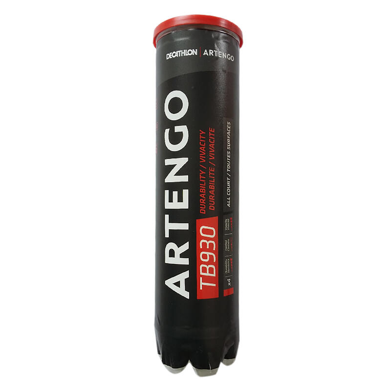 Pelota de tenis Artengo TB930 x4 velocidad