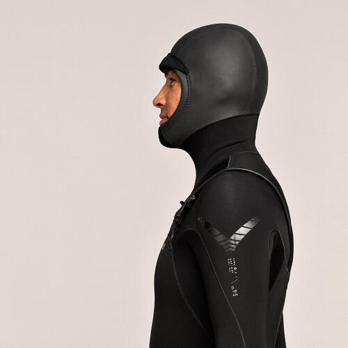 Surf Wetsuit 900 Neoprene 5/4 mm Men's hood.