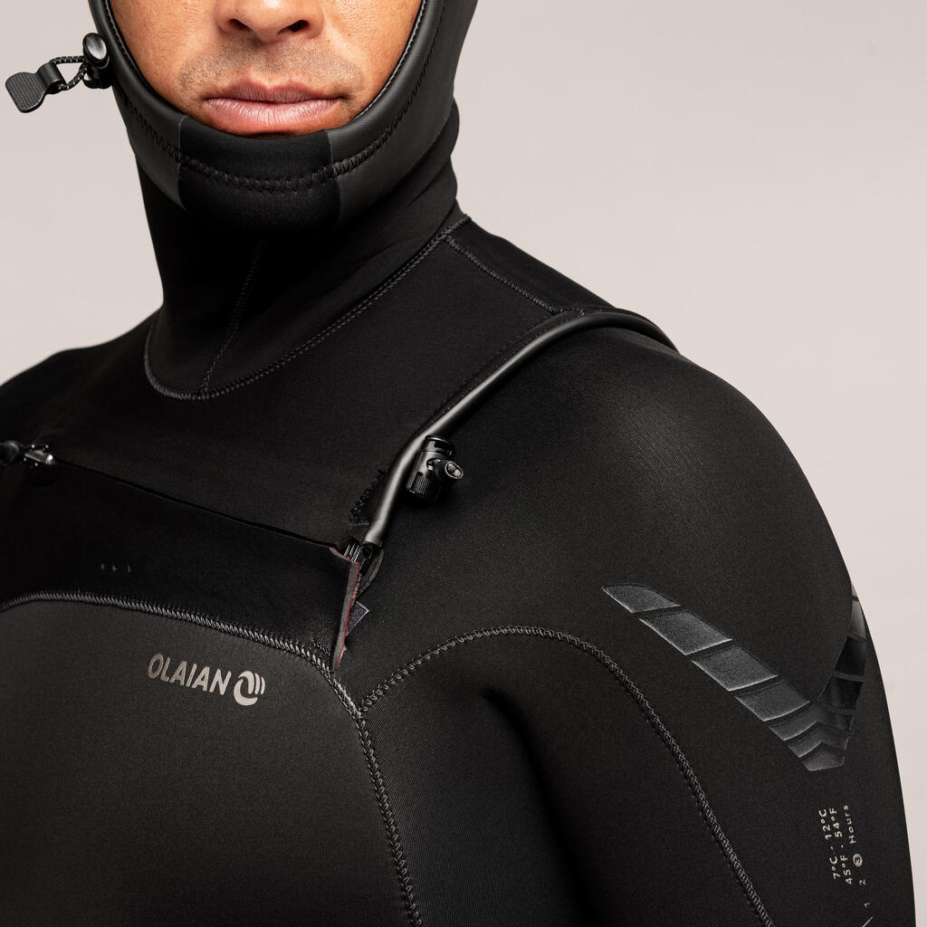 Men's Surfing 5/4 mm Neoprene Wetsuit with Hood 900.