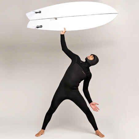 Neoprenanzug Surfen 900 5/4 mm mit Kopfhaube Herren schwarz