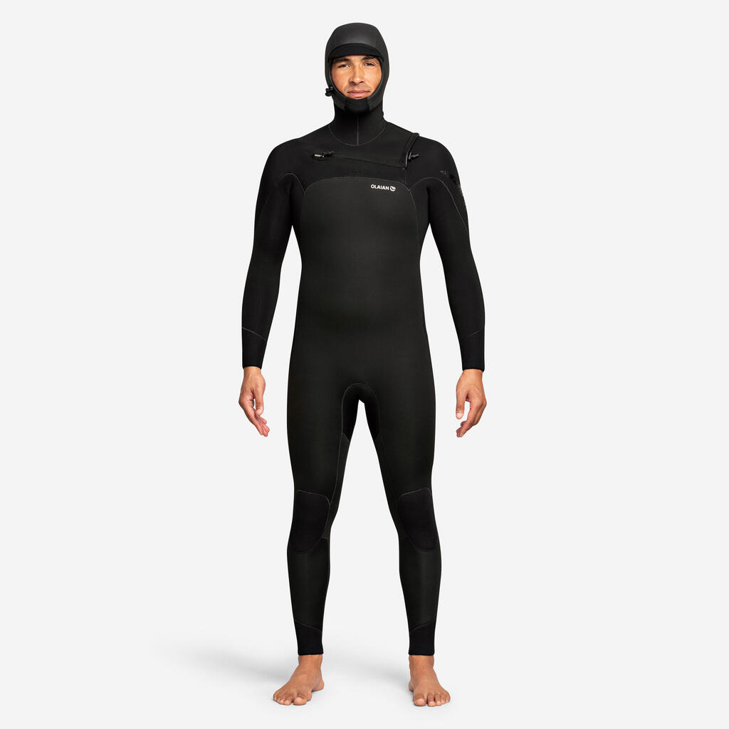 Men's Surfing 5/4 mm Neoprene Wetsuit with Hood 900.