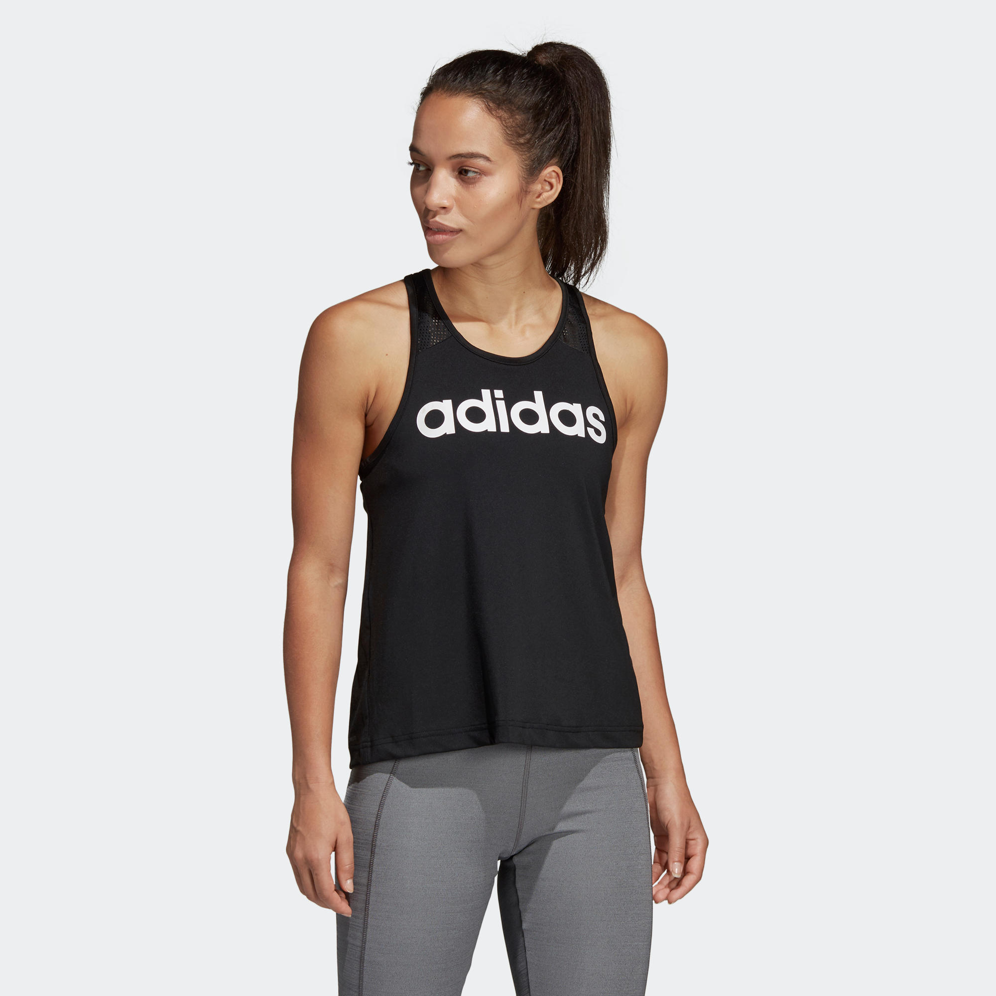 Camiseta tirantes Adidas mujer negro blanco ADIDAS - Decathlon