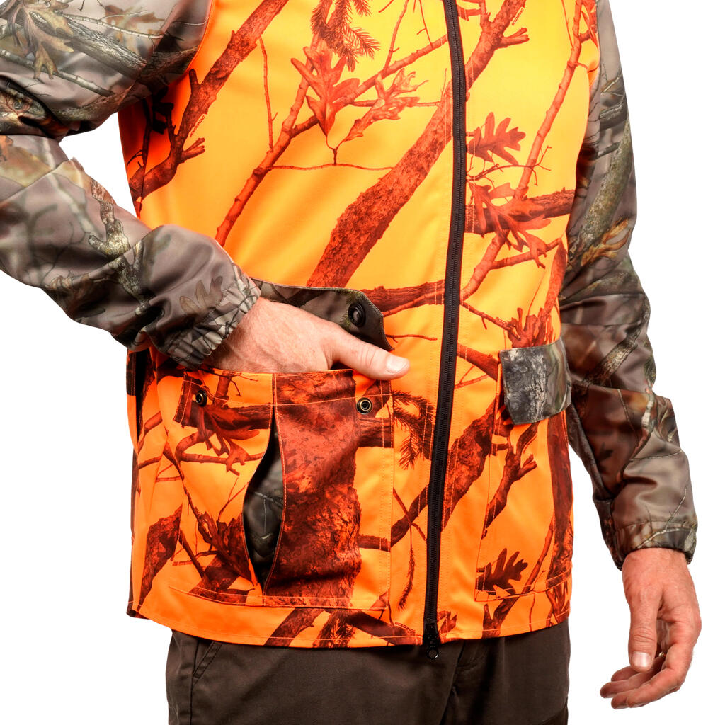 GUN'S DRY-WEATHER HUNTING JACKET 100 - NEON CAMO