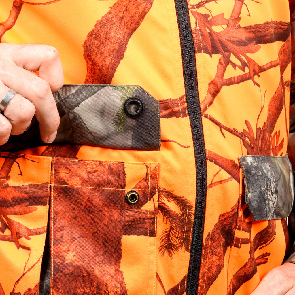 GUN'S DRY-WEATHER HUNTING JACKET 100 - NEON CAMO