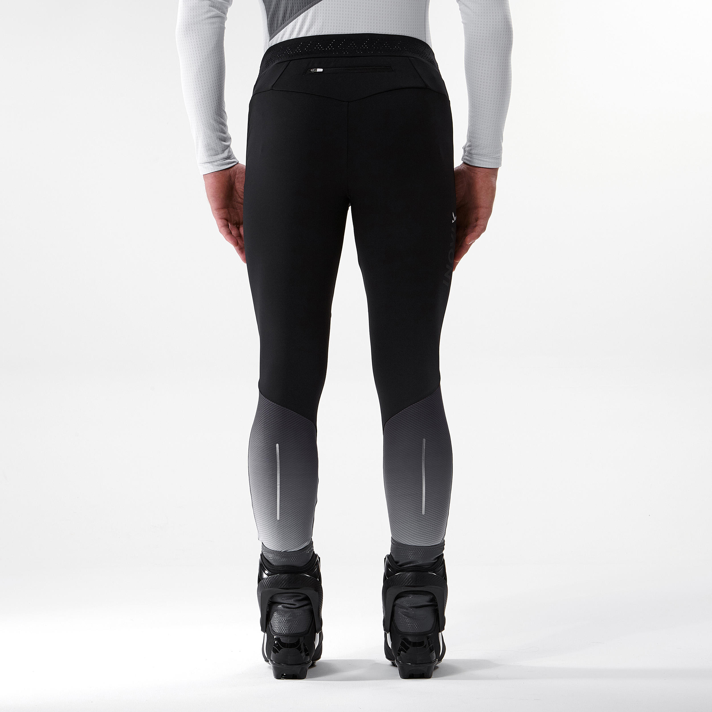 X-Bionic O020569 Running Compression Pants Leggings Men's Size S Black/Red