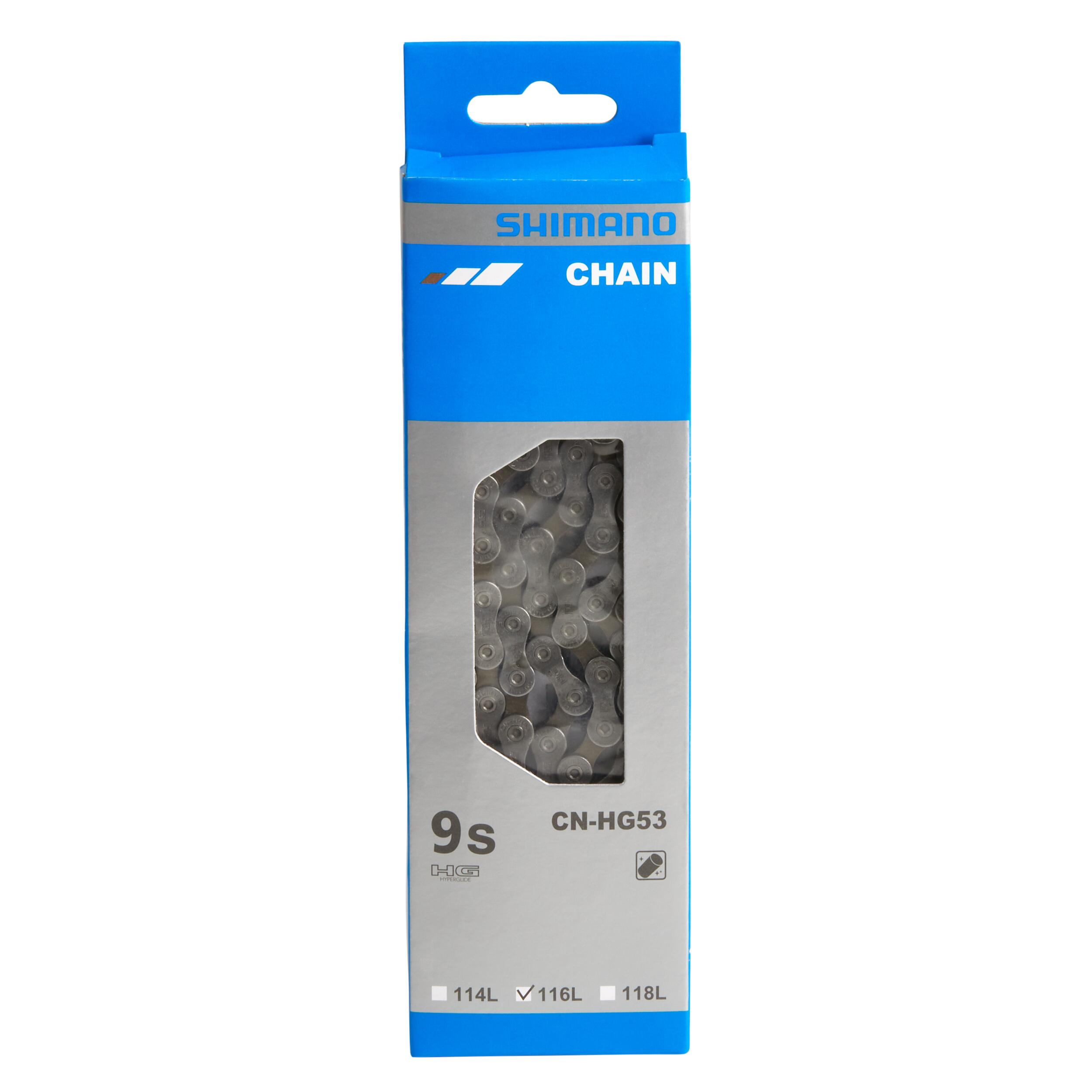 SHIMANO Cadena bicicleta 9 velocidades Shimano HG53 Tiagra/Deore