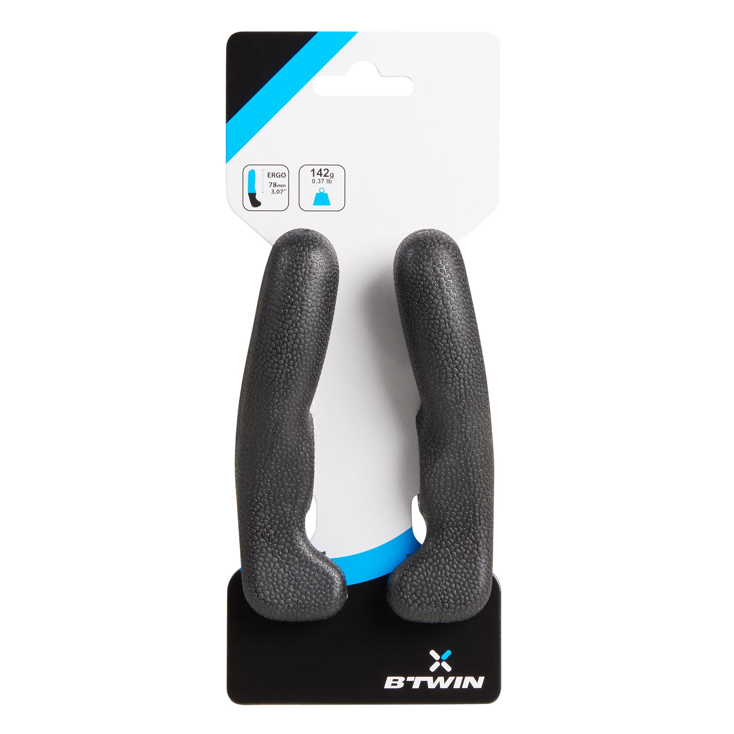 DECATHLON Ergonomic Bar Ends - Black