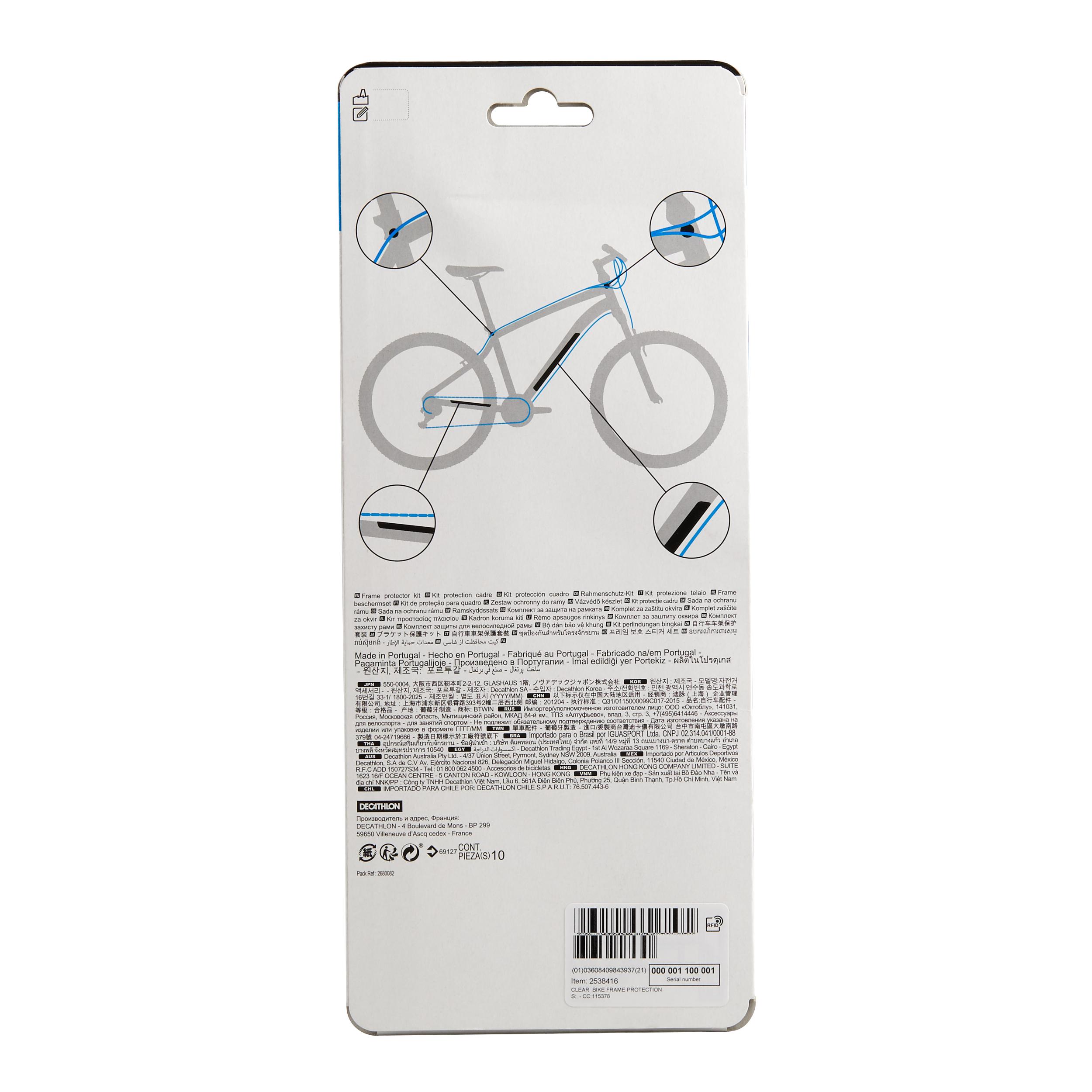 Bicycle Frame Protection - Transparent - DECATHLON