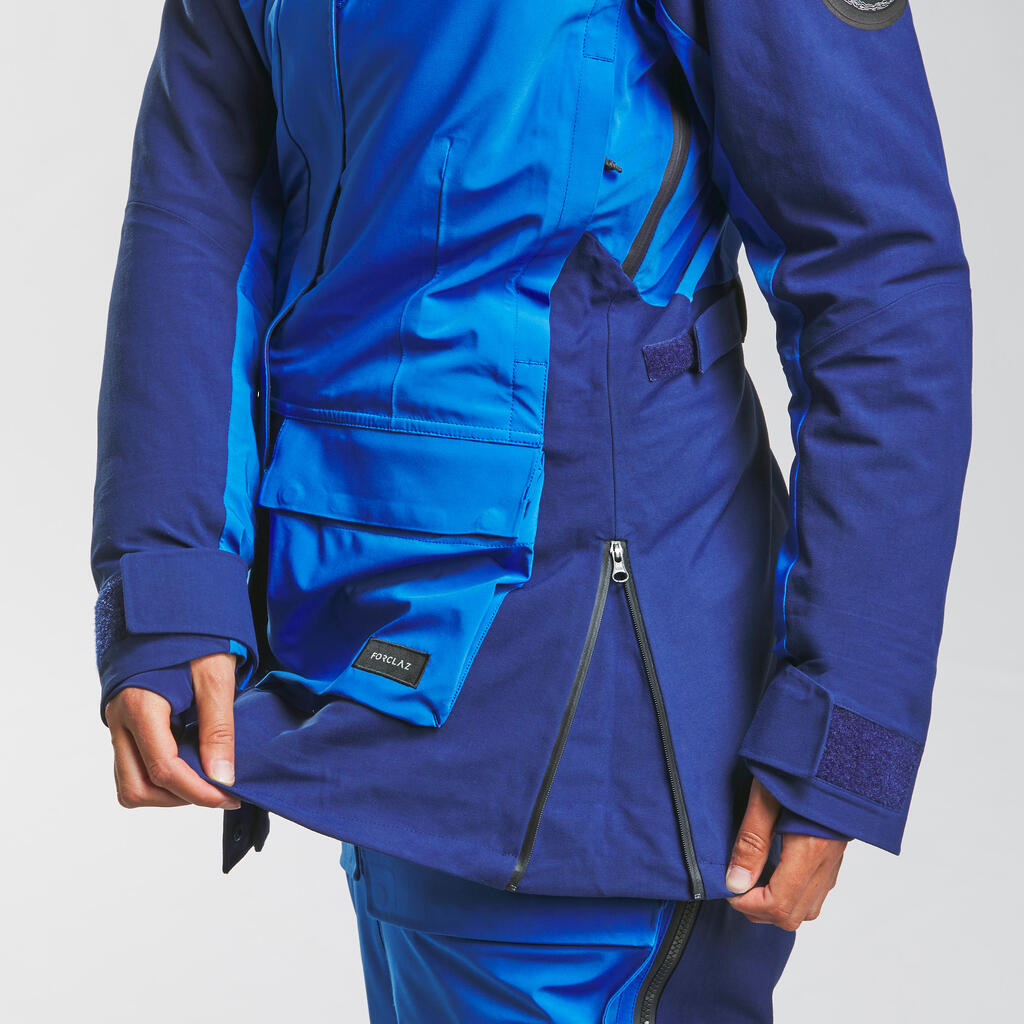PARKA ZA TREKING 3 U 1 ARCTIC 900 TOPLA VODOOTPORNA PRILAGODLJIVA ŽENSKA PLAVA
