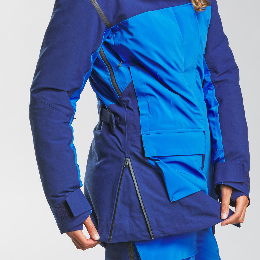 PARKA ZA TREKING 3 U 1 ARCTIC 900 TOPLA VODOOTPORNA PRILAGODLJIVA ŽENSKA PLAVA