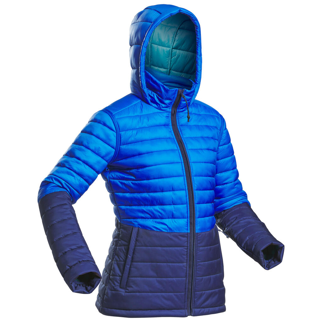 PARKA ZA TREKING 3 U 1 ARCTIC 900 TOPLA VODOOTPORNA PRILAGODLJIVA ŽENSKA PLAVA