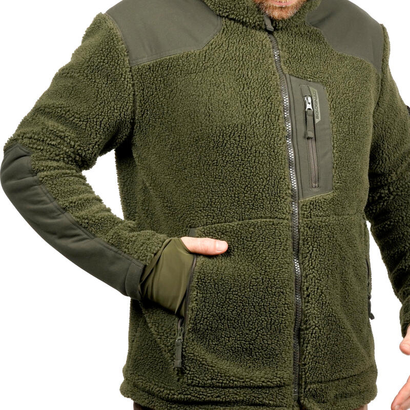 Lovecká fleecová beránková bunda hřejivá 900