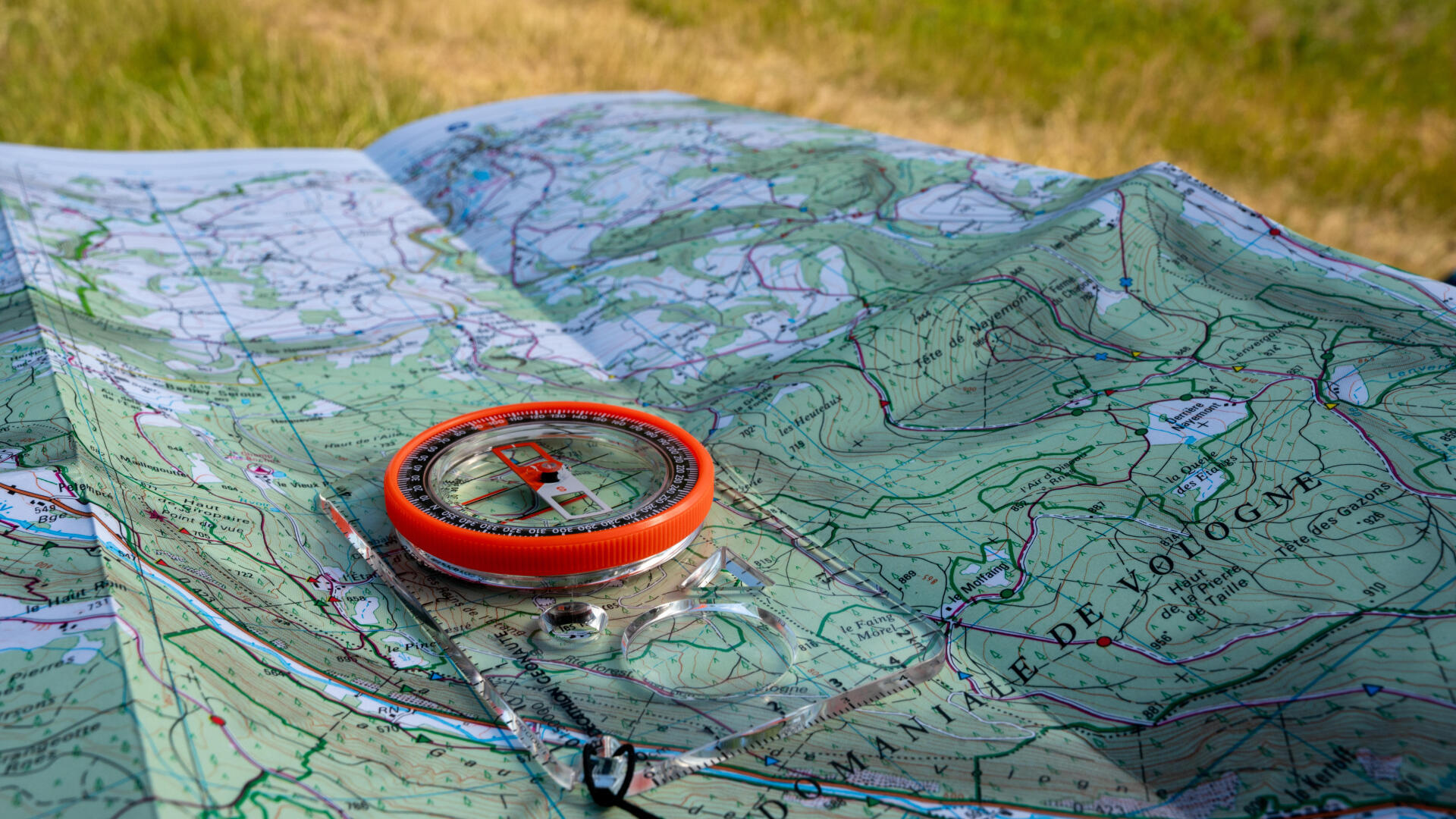Carte Boussole Navigation Boussole Orientation Pour La Randonnée Randonnée  Camping 
