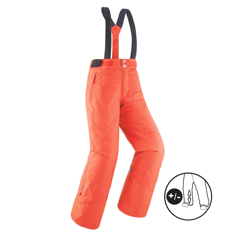 Çocuk Kayak Pantolonu - Mercan Rengi - 500