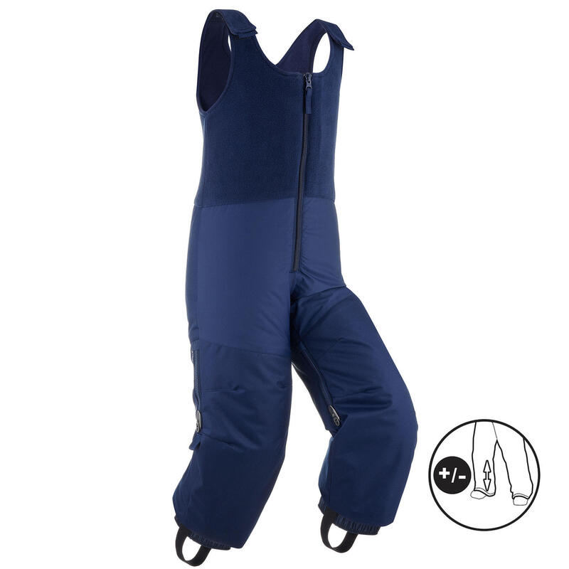 Warme en waterdichte skibroek voor kinderen PNF 500 marineblauw