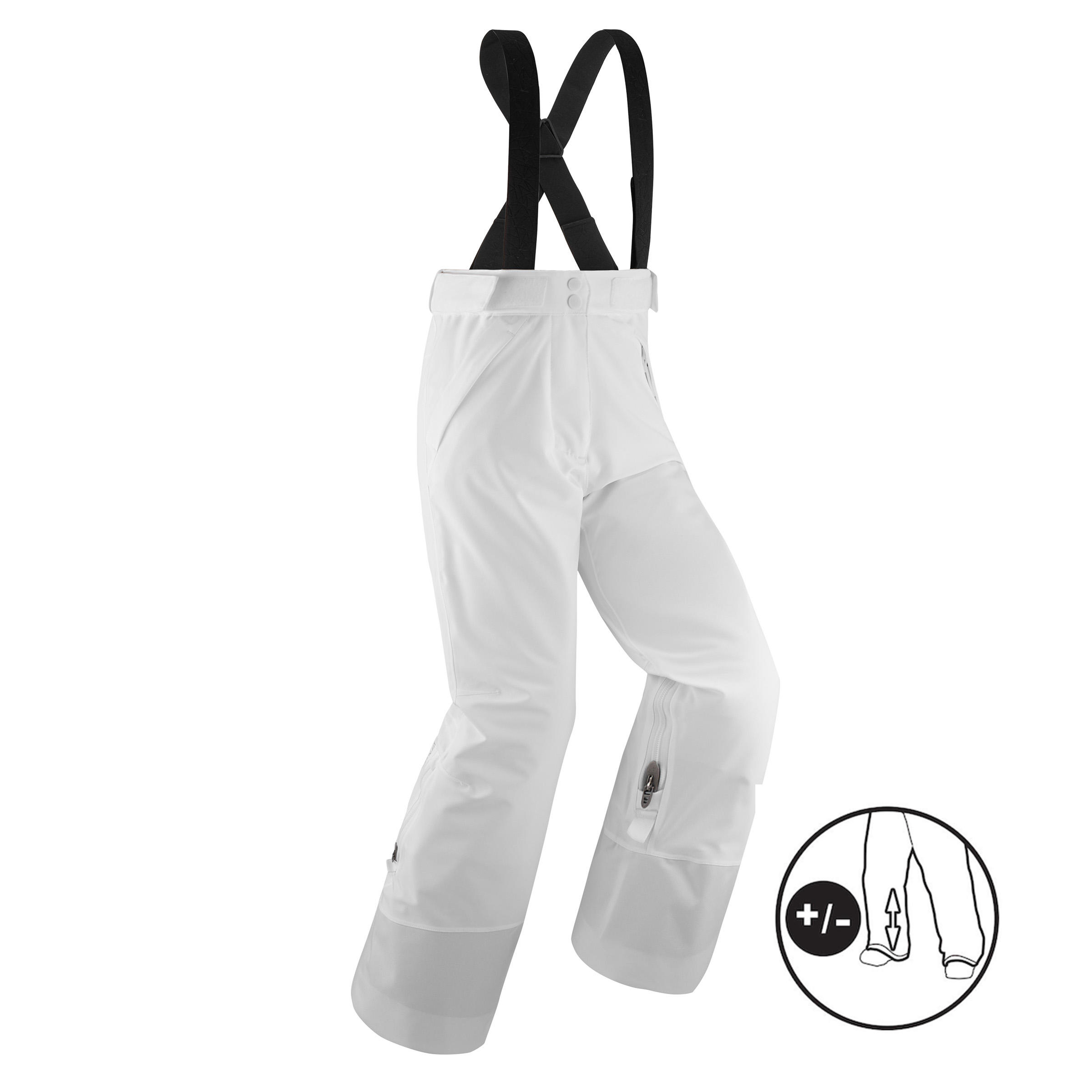 KIDS’ WARM AND WATERPROOF SKI TROUSERS - PNF 900 - WHITE 2/9