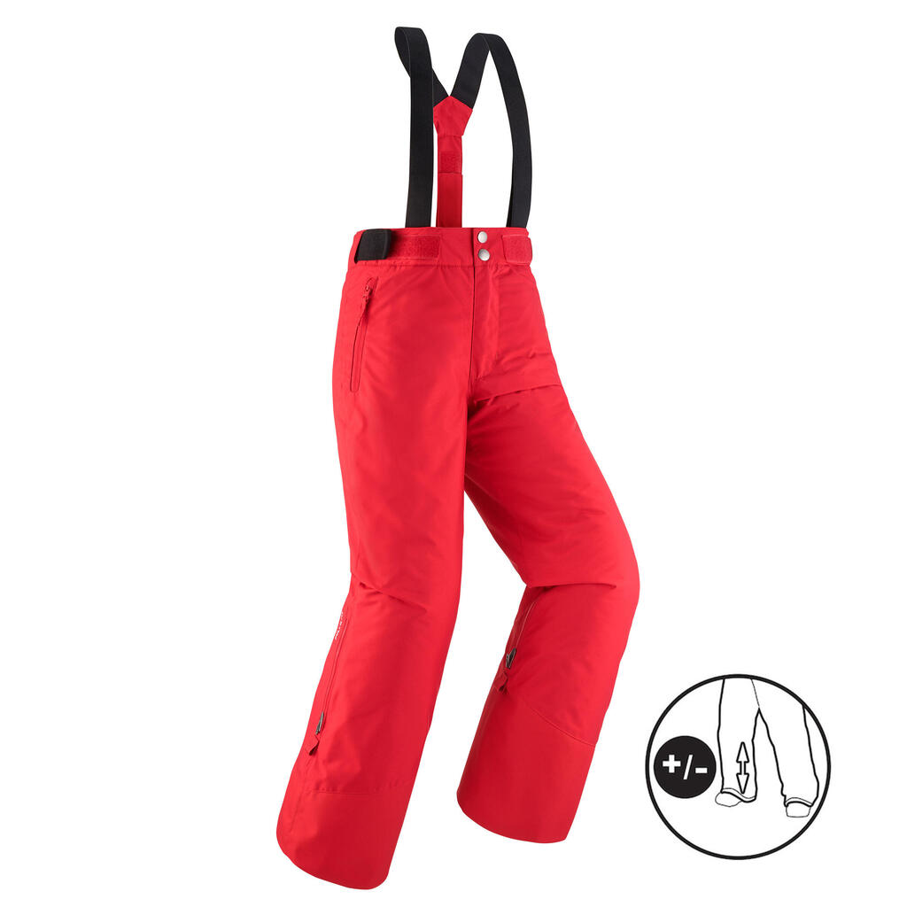 KIDS’ SKI TROUSERS PNF 500 - RED