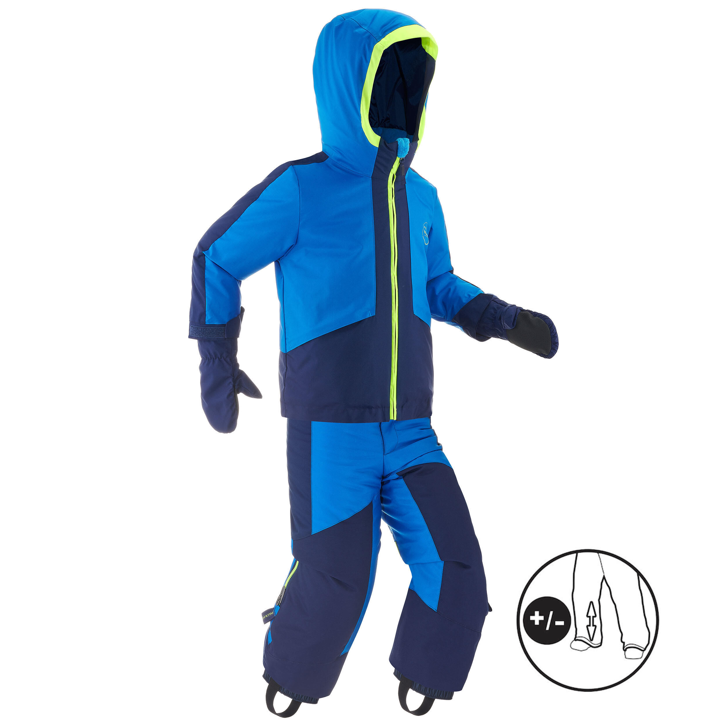 WEDZE Kids’ Warm and Waterproof Ski Suit 580 - Blue