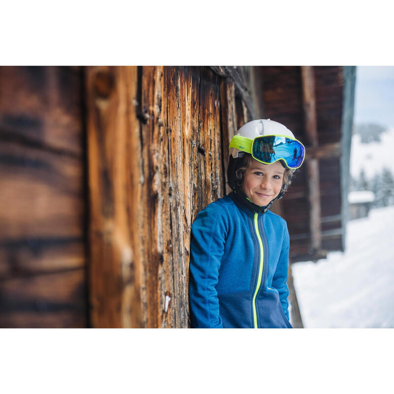 Chaqueta térmica de esquí y nieve Niños Wedze SKI-P Pull 900 azul