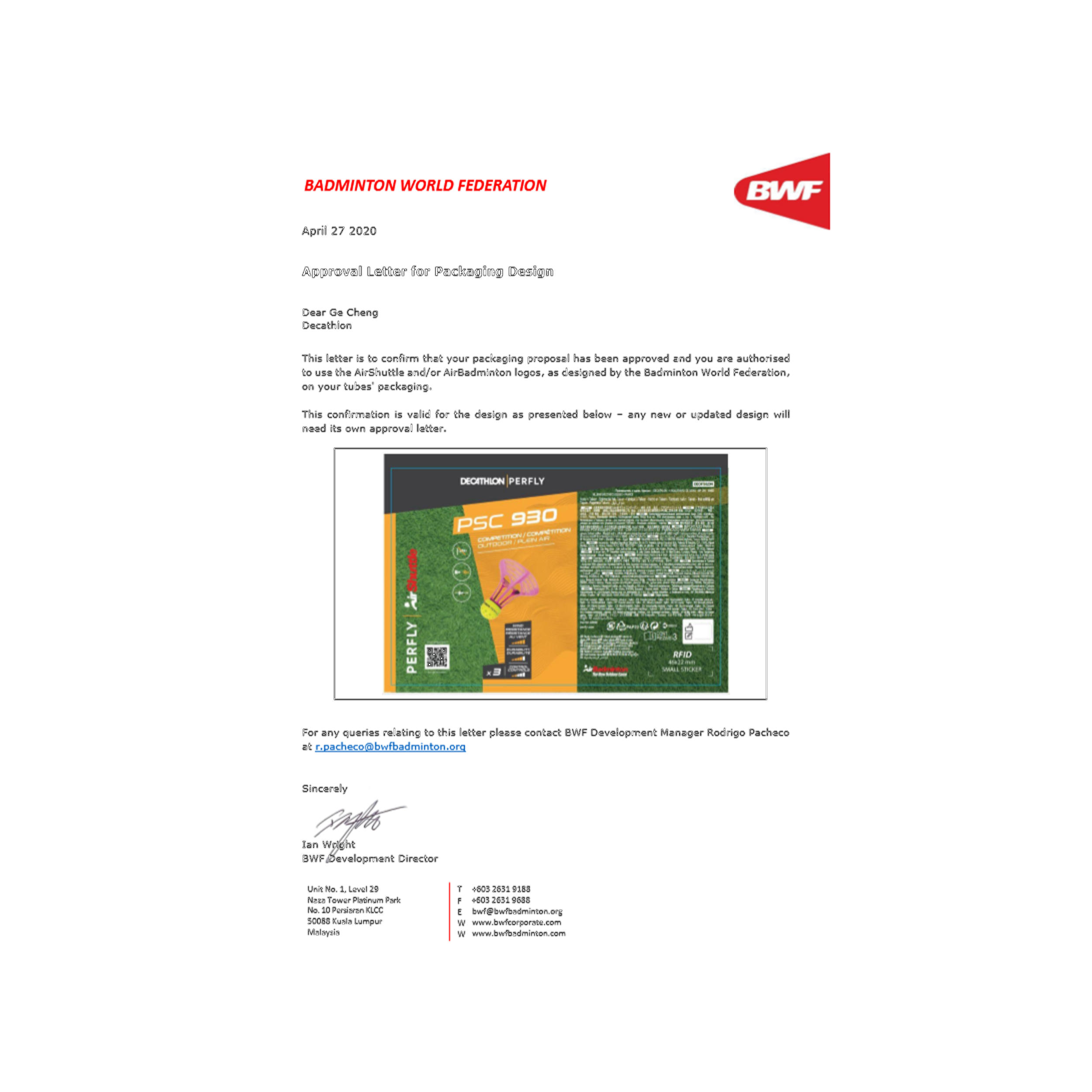 Air Badminton Outdoor Shuttlecock PSC 930 AirShuttle V2 Tri-Pack 1/19