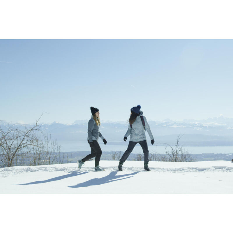 Kadın Outdoor Kar Botu - Su Geçirmez - Gri/Koyu Mavi - SH500 Mid