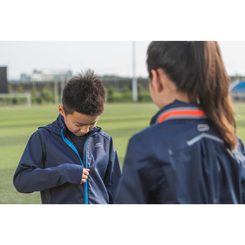 Veste chaude enfant d'athlétisme AT 500 bleue marine