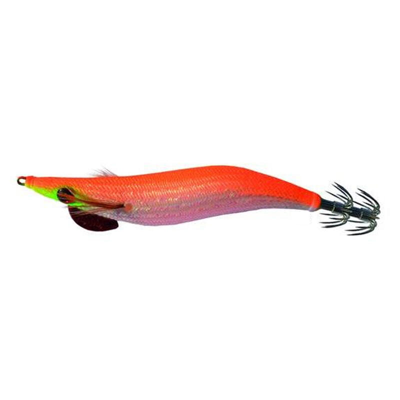 Squid jig voor het vissen op zeekat en pijlinktvis DIAMOND OITA 9 cm oranje