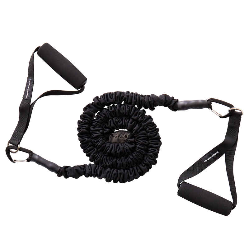 Elastikband Hard 7,5kg/15lbs mit Griffen schwarz Elastikband Hard 7,5kg/15lbs mit Griffen schwarz