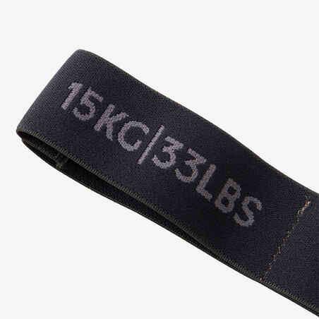 Fitness Fabric High Resistance Band (33 lb / 15 kg) - Black