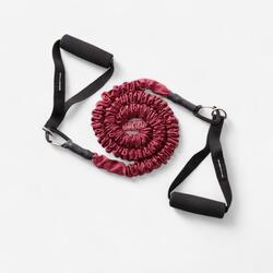 BANDE ELASTIQUE TONE TUBE AVEC POIGNEES 5KG/10Llbs MOYENNE RESISTANCE BORDEAUX