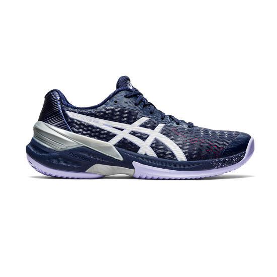 Chaussures de volley-ball Sky Elite Asics pour femme violettes et bleues