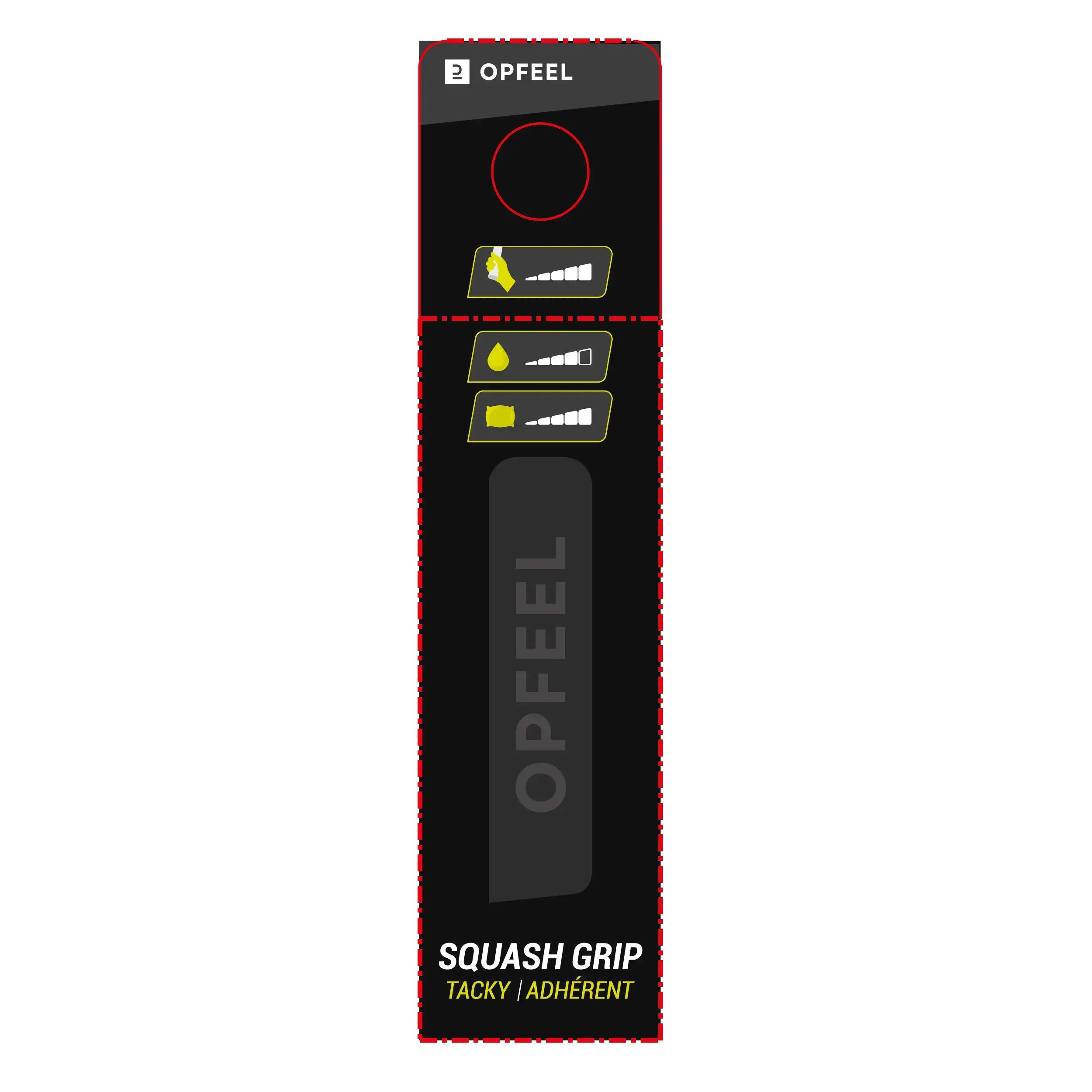 GRIP DE SQUASH TACKY NEGRO  2/2