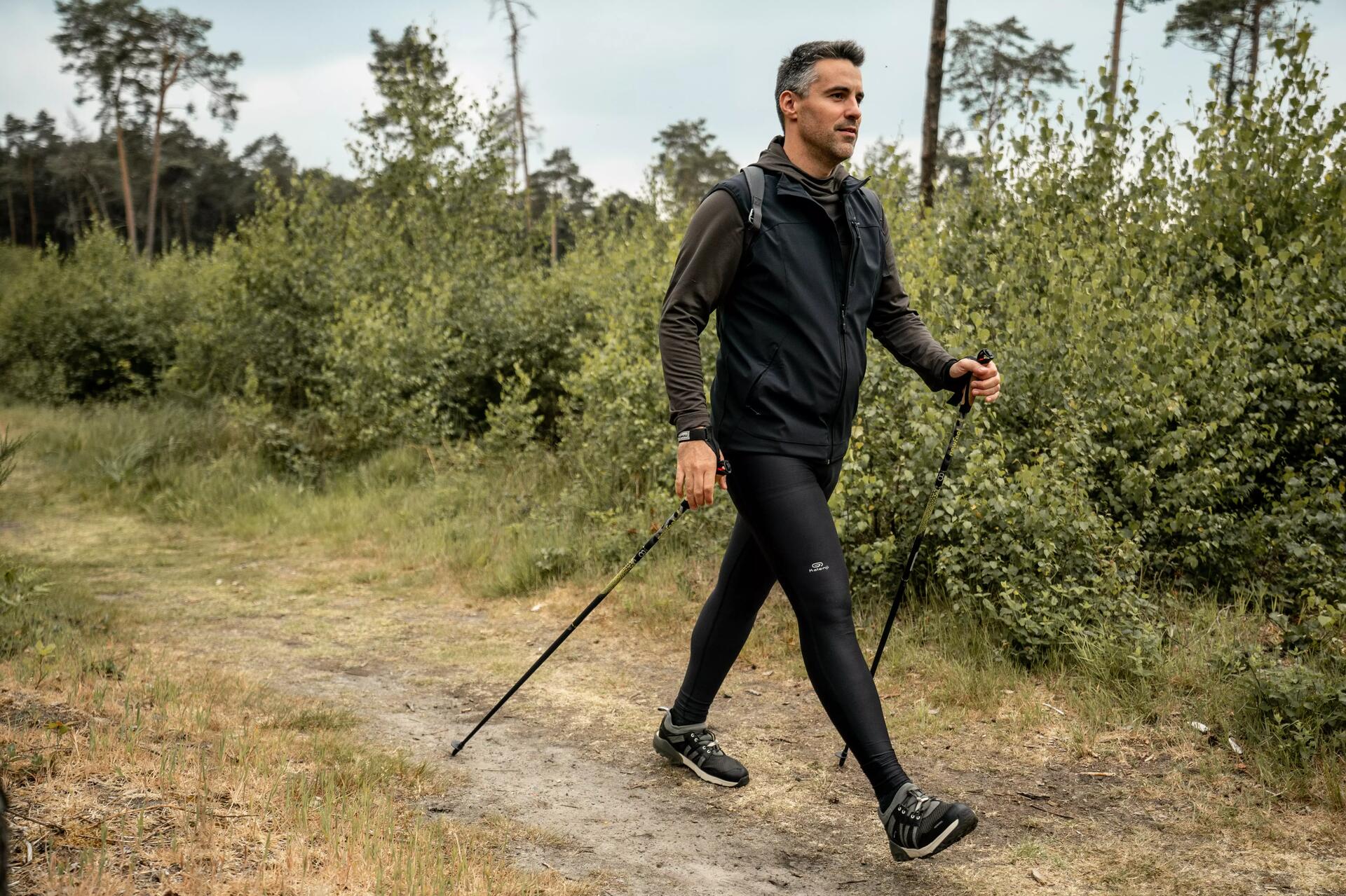 Man nordic walking 