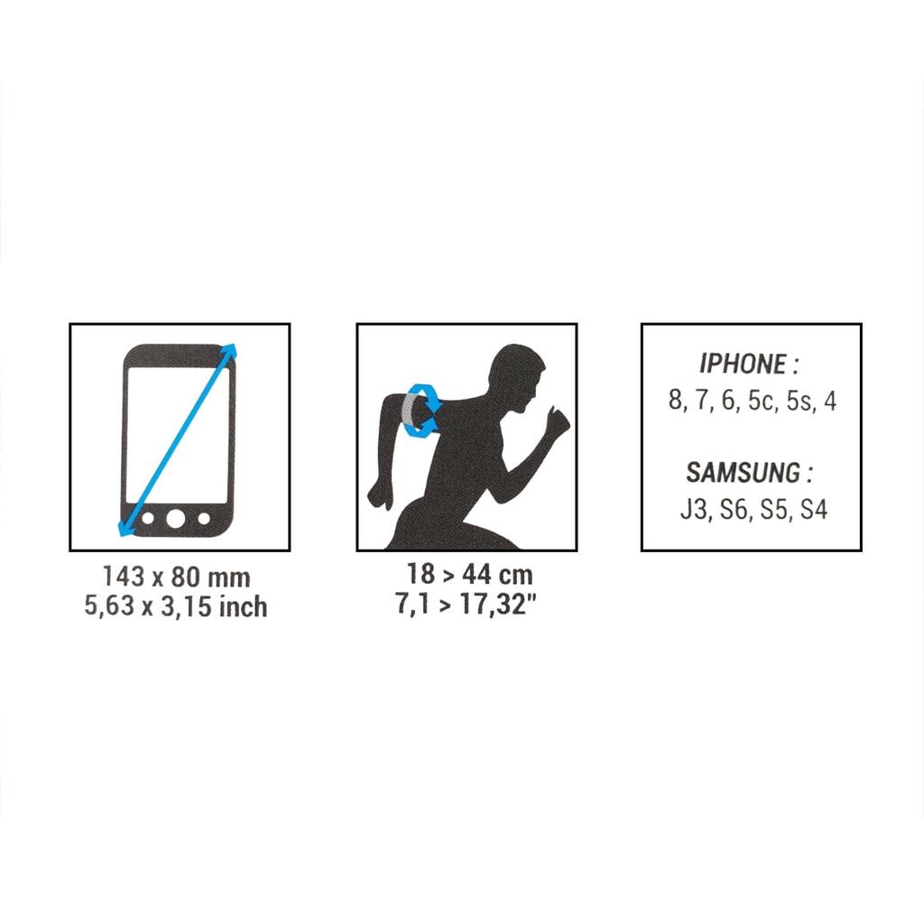 Men Women smartphone phone running armband - grey