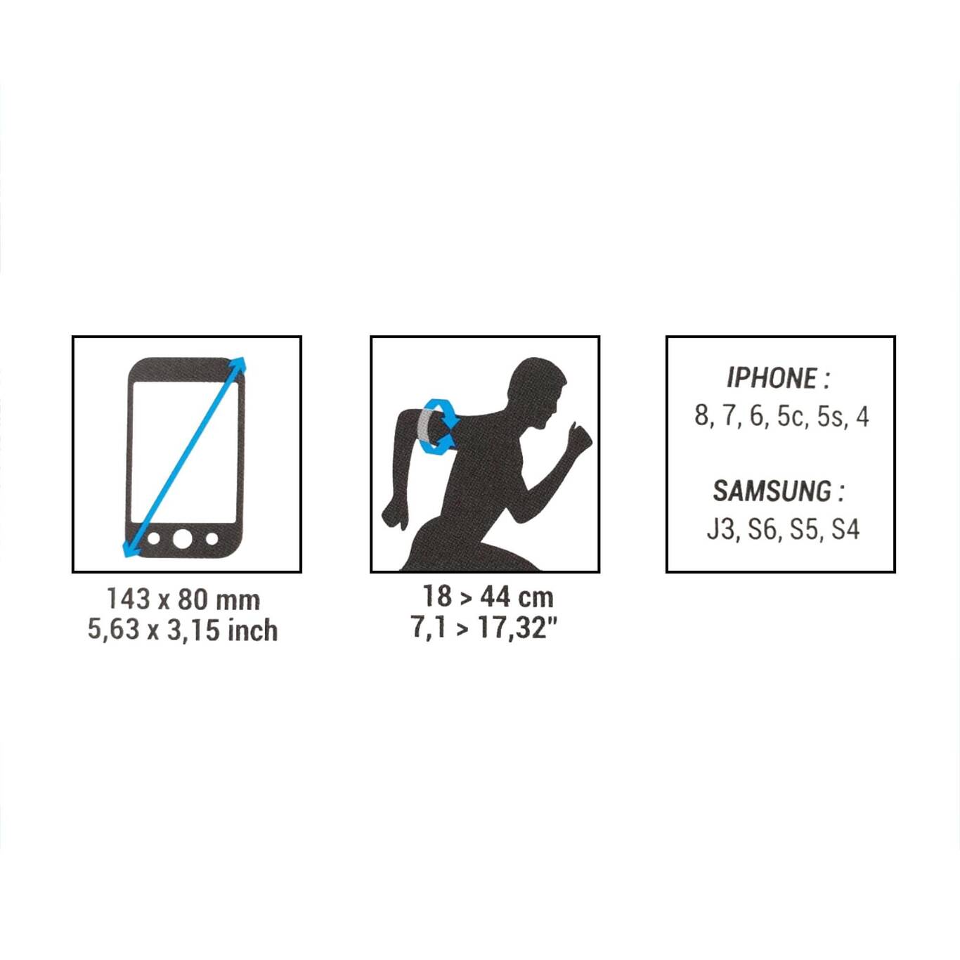 Men Women smartphone phone running armband - white
