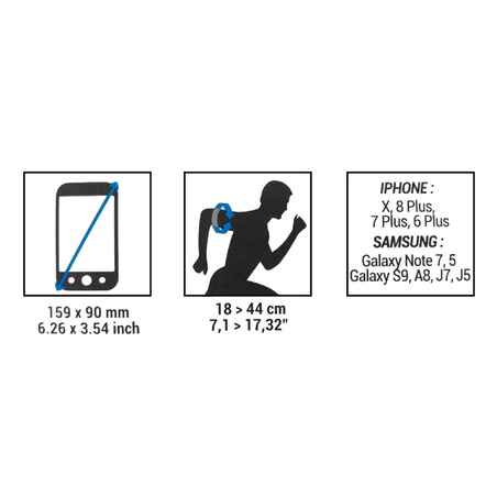 Armbindel för smartphone löpning SVART