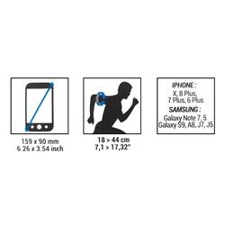 Brassard running smartphone grand téléphone Homme Femme - KIPRUN rose