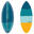 Foam skimboard voor kinderen blauw turquoise veelkleurig