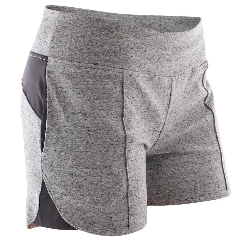 Women's Pilates & Gentle Gym Shorts 520 - Grey
