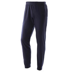 Pantalon jogging Fitness Bas resserré Bleu Marine