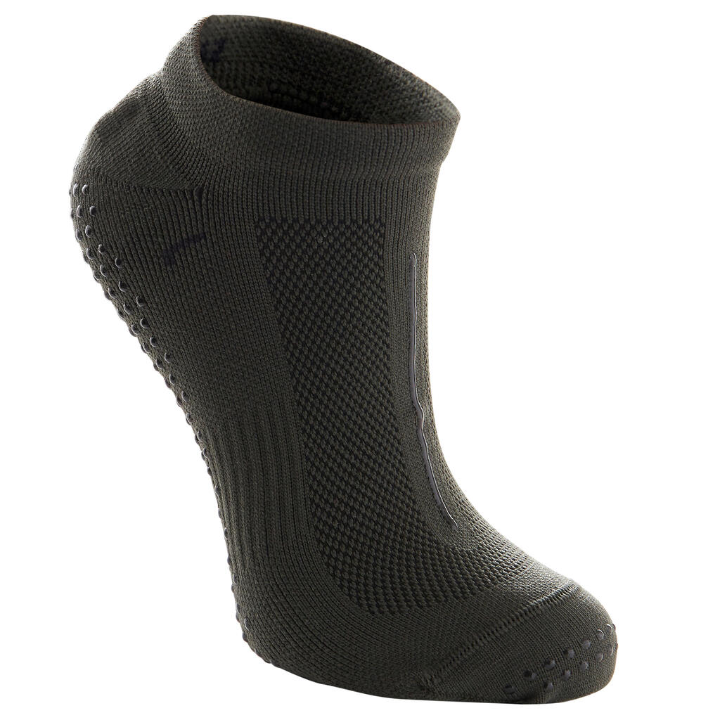 Sportsocken 900 Fitness rutschfest niedrig Synthetik - dunkelgrün