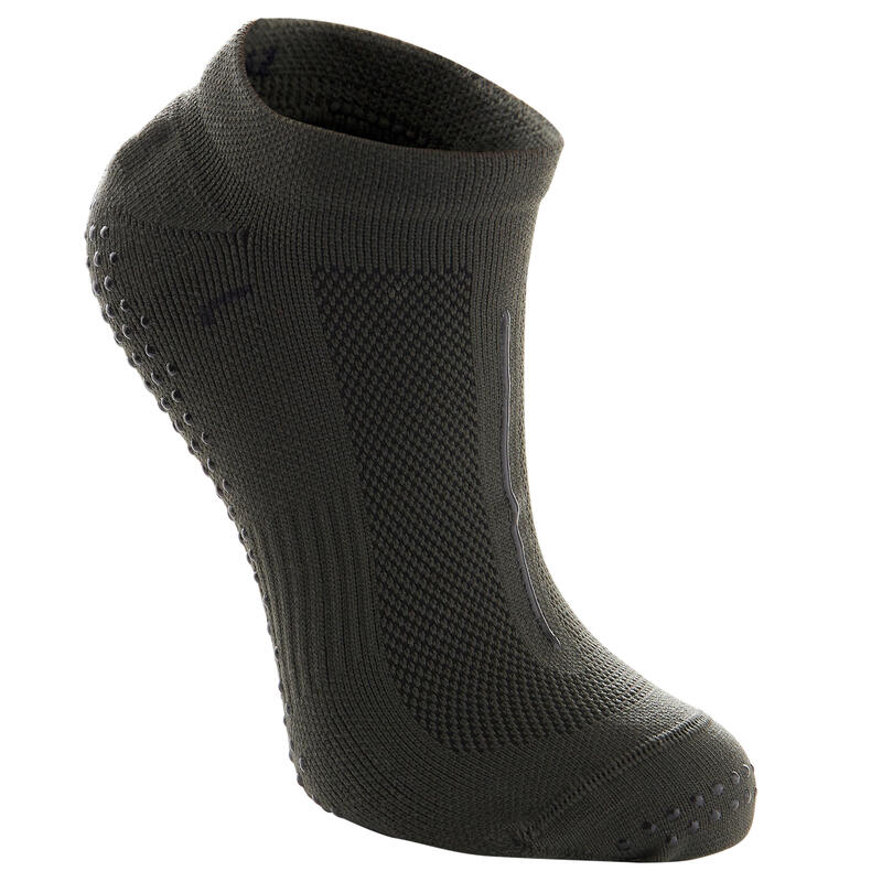 Chaussettes antidérapantes Fitness Femme - 500 Gris